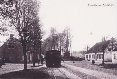 Postkaart dorpszicht Aardeken, Evergem