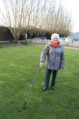 Maria Vereecken met schapenlepel