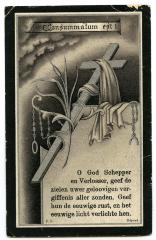 Bidprentje Oscar De Scheemaeker, Evergem, 1918