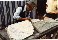 Beitelen in steen, Safarkesmarkt, Wachtebeke, 1982