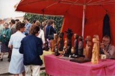 Houtsculptuur, Safarkesmarkt, Wachtebeke, ca. 1982