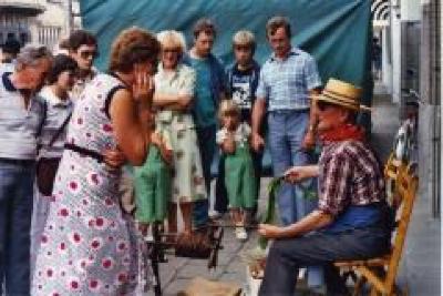 Tabakspinnen, Safarkesmarkt, Wachtebeke, ca. 1982