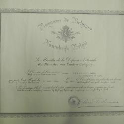 Verlofbrief, Watervliet, 1919