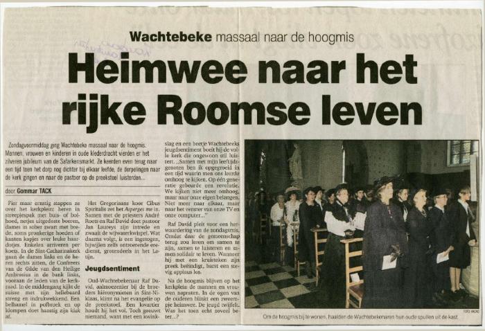 Krantenknipsel Safarkesmarkt, Wachtebeke, 2002