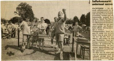 Krantenknipsel Safarkesmarkt, Wachtebeke, 1992