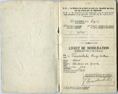 Mobilisatieboekje Remi Vanderbeke, 1915