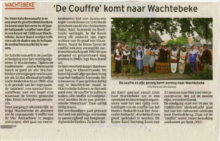 Krantenknipsel Safarkesmarkt, Wachtbeke, 2011