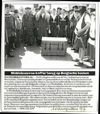 Krantenknipsel Safarkesmarkt, Wachtebeke, 1997
