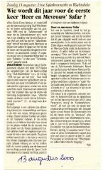 Krantenknipsel Safarkesmarkt, Wachtebeke, 2000