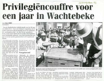 Krantenknipsel Safarkesmarkt, Wachtebeke, 1997