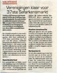 Krantenknipsel Safarkesmarkt, Wachtebeke, 2014