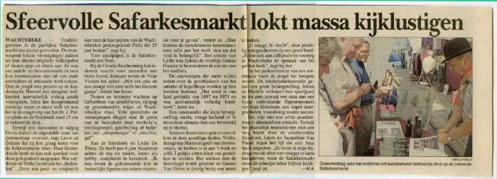 Krantenknipsel Safarkesmarkt, Wachtebeke, 1996