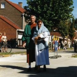 Maria en Jozef in de processie van Rieme, 2003