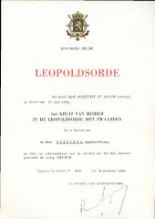 Brevet Leopoldsorde, 1962