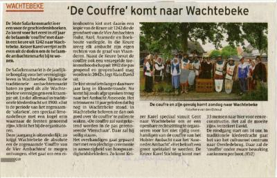 Krantenknipsel Safarkesmarkt, Wachtbeke, 2011