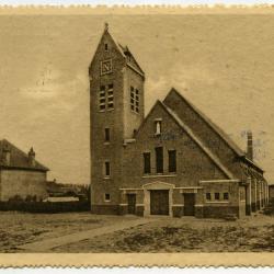 Feestelijke viering eerste steenlegging van de parochiekerk van Rieme, 1934