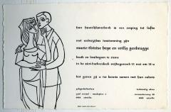 Huwelijksuitnodiging, 1970