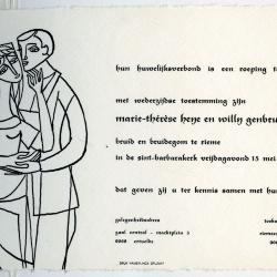 Huwelijksuitnodiging, 1970