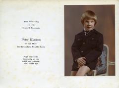 Communiekaartje Peter Martens 1975, Rieme