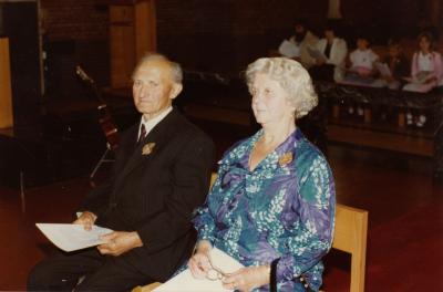 Jubileumviering Heye-Bruynbroeck in de kerk van Rieme (III), 1982