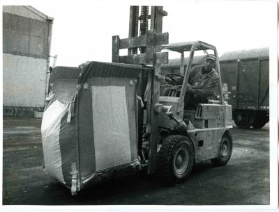 Man op heftruck, Kuhlmannsite, 1950-1970