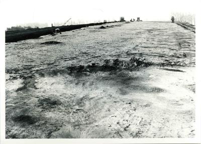 Aanleg industrieweg, Evergem, 1977