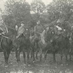 Soldaten te paard, Kaprijke, 1914-1918