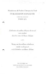 Viering miljoen arbeidsuren zonder werkongeval, Kuhlmann, 1956