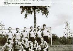 Voetbalploeg op verplaatsing, circa 1950
