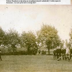 Voetballende jongeren, Knesselare, 1910