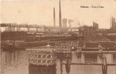 Postkaart Fours à Cokes, Zelzate, 1935