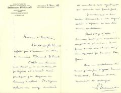 Brief aan secretaris, Kuhlmann, Rieme - Zelzate, 1958