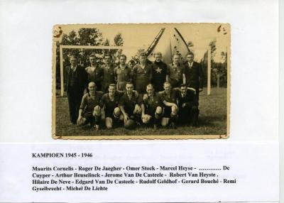 Harop KKVS speelt kampioen, 1945-46