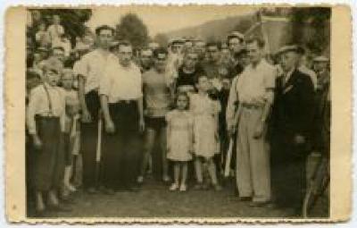 Na de koers op Kalvekermis, Wachtebeke, 1948