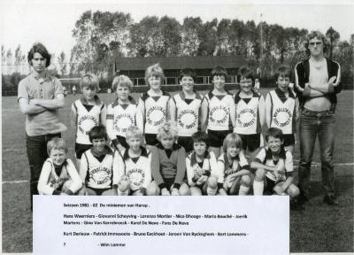 Miniemen van Harop, Knesselare, 1981-1982