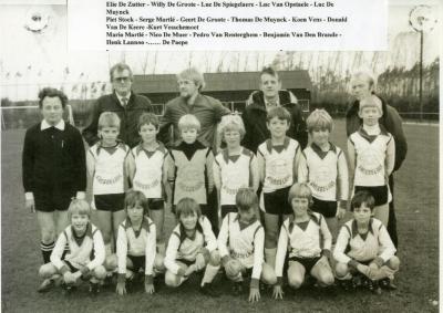 Eerste ploeg preminiemen harop, Knesselare, circa 1980