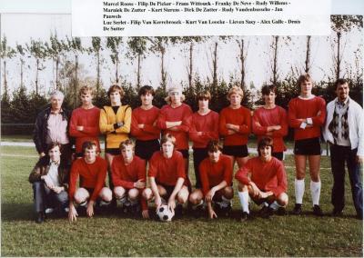 Juniors van Harop, Knesselare, circa 1980