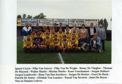 Eerste ploeg VK Knesselare, 1990