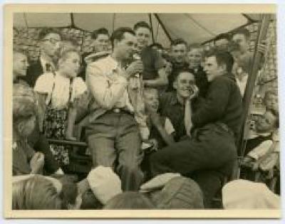 Omroeping kermiswedstrijd Wachtebeke, ca. 1950