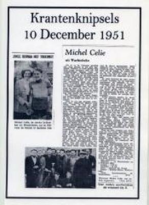 Krantenknipsels over Michel Celie, 10 december 1951