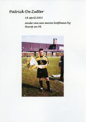 Afscheid van Patrick De Zutter, 2003