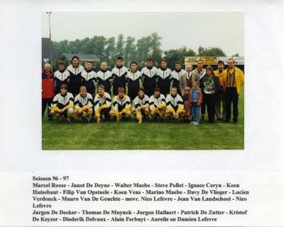 Eerste ploeg VK Knesselare, 1996-97