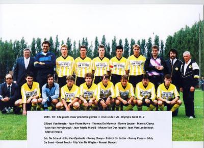 Eerste ploeg VK Knesselare, 1989-90