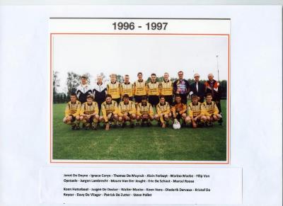 Eerste ploeg VK Knesselare, 1996-97