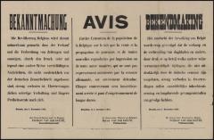 Tekstaffiche WOI Kommandantur Ertvelde