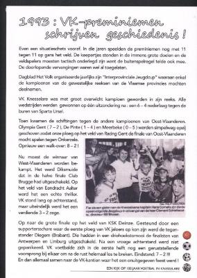 100 jaar voetbal in Knesselare