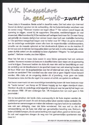 100 jaar voetbal in Knesselare