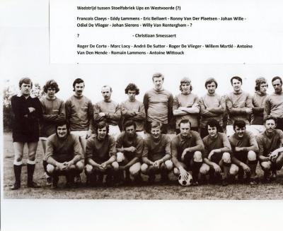 Vriendschappelijk voetbal tussen stoelenfabrieken, 1980