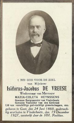 Burgemeester Isidoor De Vreese