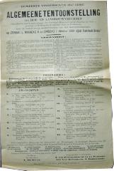 Programma van een landbouwtentoonstelling in 1890